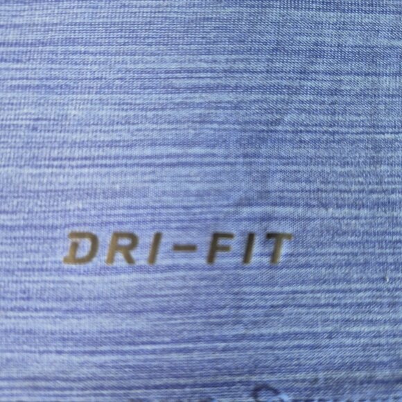 Nike Dri-Fit Shirt Mens Medium Blue Short Sleeve Training Tee Heathered - Picture 6 of 8